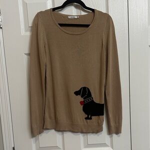 Ricki's Tan Dachshund Sweater